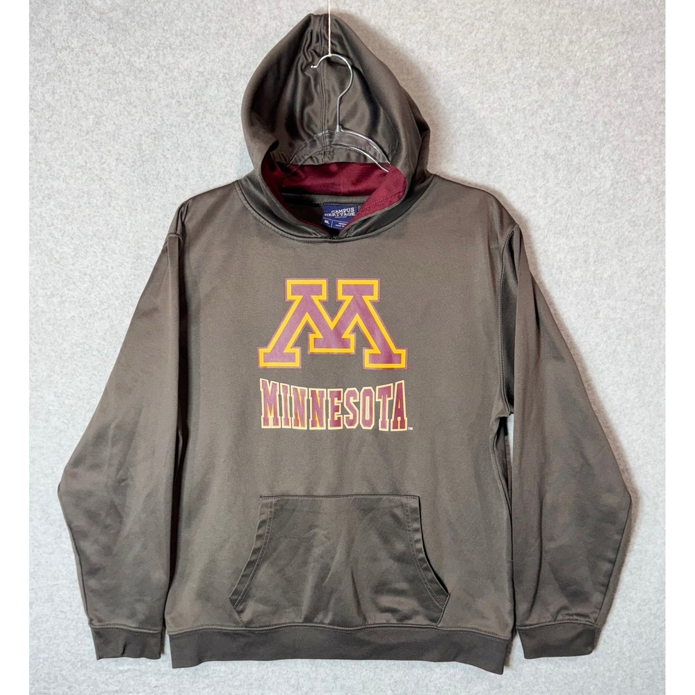 Campus Heritage Minnesota Hoodie Pullover Youth XL‎ Gray Maroon